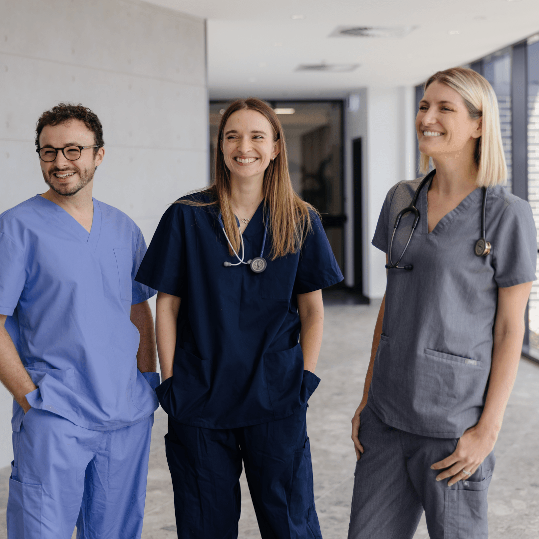 Doctors going to job interview